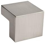 Atlas Homewares A865-BN Successi Collection .98-Inch Small Square Knob, Brushed Nickel