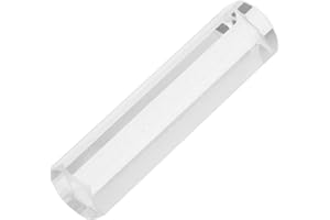 Baluue Glass Hexagonal Prism Crystal Equilateral CrystalPrisms, Optical Glass Hexagonal Prism for Teaching Light Spectrum Physics and Photo Photography