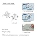 SA 925 Sterling Silver Star Earrings, Flat Back Earrings Silver Jewelry Cute Ear Rings For Birthday Party Gift Sparkly Statement Fashion Stud Earring