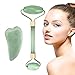Jade Roller for Face Anti-Aging Massage Facial Roller with Gua Sha Scraping Tool for Spa Face Massage Anti Aging Therapy Beauty Sliming Healing Rejuvenation