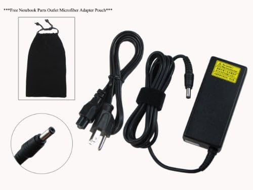 Toshiba 65W Global AC Adapter for Toshiba Satellite A665D Series: A665D-S6051, PSAX0U-008004, A665D-S6075, PSAX0U-00Q01P, A665D-S6076, PSAX0U-00P01P, A665D-S6082, PSAX3U-00T01T, A665D-S6083, PSAX3U-00R01T, A665D-S6084, PSAX0U-00G01P, A665D-S6091, PSAX3U-00C01T, A665D-S6096, PSAX0U-02501P, 100% Compatible with PA3714U-1ACA. ***Free Notebook Parts Outlet Microfiber Adapter Pouch***.