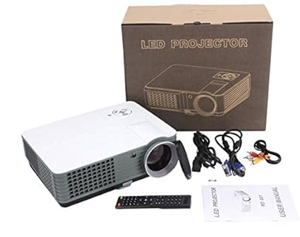 IBS 2200 Lumens Mini Led Rd-801 Smart LCD Video Home Theater 1080P Movie Player 50000/60000 Hours Life 5 Inch Displays Screen Black Portable Projector