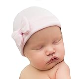 Melondipity's Mini Pink Bow Newborn Girl Nursery Hospital Baby Hat Pink Ribbon
