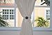 MagnaClips Set of 2 Magnetic Curtain Tiebacks or Holdbacks Wood Buckle Curtain Clips, Leno (Chocolate)