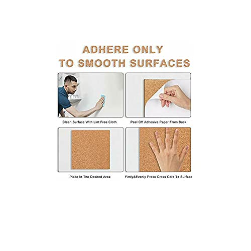 Nisorpa 12 Pack Square Cork Board 12" x 12" Cork Board Squares 1/2