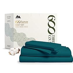 600 TC King Size Sheet Set - 100% Cotton Sheets