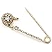 Top Plaza Mothers Day Gift Pack of 5 Women Fashion Rhinstone Crystal Accented Golden Safety Pin Jewelry Brooch Breastpin - Catch Scarf,Lapel or Collar(#1)