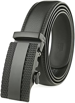 Men's Luxury Business Waist Strap Genuine Real Leather Ratchet Belt
