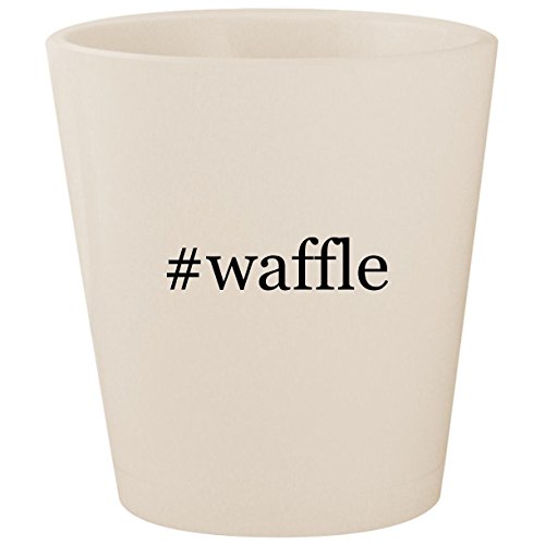 #waffle - White Hashtag Ceramic 1.5oz Shot Glass