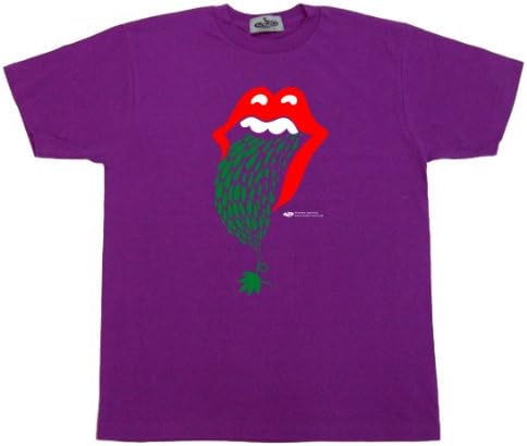 Amazon Okinawa イラストtシャツ ゴーヤーストーンズ パープル Tシャツ カットソー 通販