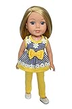 Brittany's Striped Leggings Set for 14 and 14.5 Inch Dolls Compatible with Wellie Wisher Dolls , Glitter Girl Dolls, Hearts for Hearts Dolls- 14 Inch Doll Clothes
