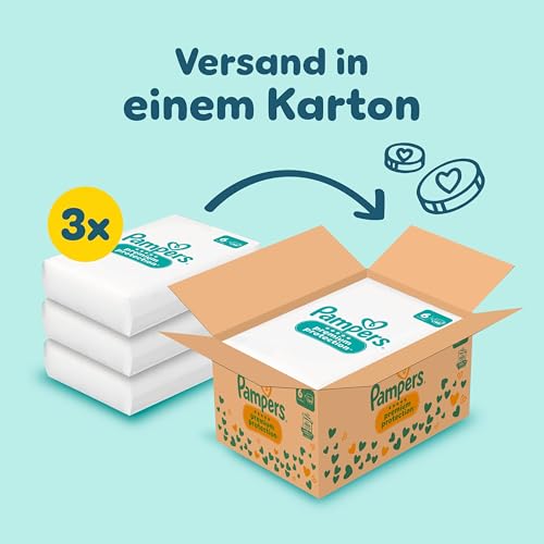 Pampers Premium Protection Größe 6, 144 Windeln, 13kg-18kg, Doppelter Schutz für die Haut und vor Auslaufen thumbnail 2
