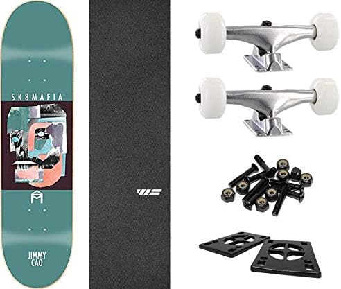 Sk8mafia Skateboards Jimmy Cao Stone Skateboard Deck - 8.1" x 32" with Components - Bundle of 6 Items
