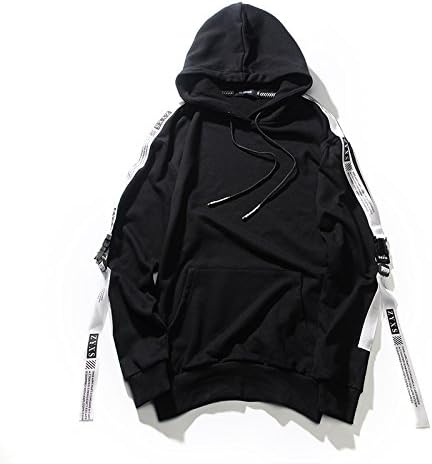 Solid color solid colored Hoodie Hoodie sweater fashion Korean men and women and the streets of South Korea,black,XL