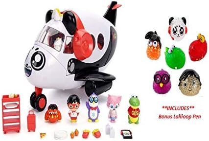 P2P Boys Boy Girls Kids Toddlers Children Airplanes Airlines Aeriennes (Bonus Lallioop Pen) (1) Ryan's World Airlines Combo Panda 6 Passenger Plane (1) Ryan's World Bubble Pal (Bubble Pal May Vary)
