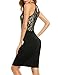 Meaneor Women's Sleeveless Vintage Floral Lace Midi Bodycon Cocktail Party Dress