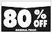 Adlife Office Retail Store Signs – Card Stock Product Display Signs - Retail Sale Signs/Retail Tags - 'Percentage Off' Retail Signs - 5.5