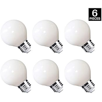 MRDENG Not Dimmable LED Light Bulbs 40 Watt Replacement, G16.5 3.5W Energy Saving LED Bulb, E26 Socket,Daylight Globe Light Bulb (5000K) Pack of 6