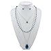 BOCAR New Fashion 3 Layer Jewelry Set Long Chain Pendant Bead Necklace Earring for Women