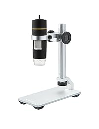 Koolertron   Microscopio digital USB (8 LED 1 x  500 x 2 MP Real continuo Zooming endoscopio lupa Cámara de vídeo con Levantamiento Soporte