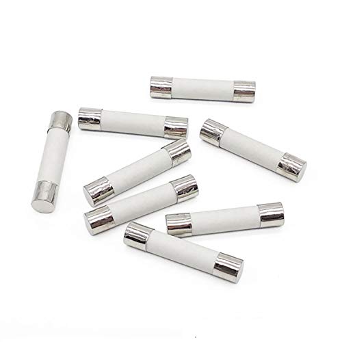 6.3A Ceramic Fuses - 10 Pack Fast Acting 5x20mm 250V Cartridge Fuses