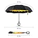 Ylovetoys Unisex Adult Double Layer Folding UV Proof and Windproof Inverted Umbrella with C-shaped Hand for Car Outdoor, Yellow Flower