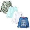 Amazon Essentials Girls and Toddlers’ Long-Sleeve T-Shirts, Multipacks