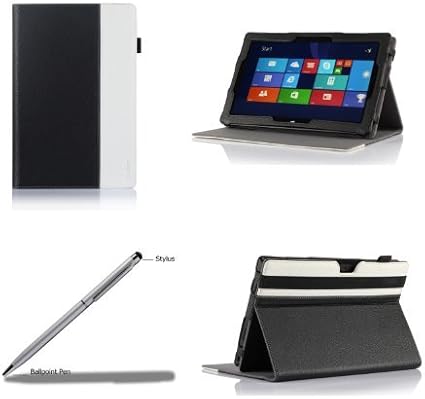 Amazon Co Jp Procaseプレミアムfolio Case With Stand For Microsoft Surface Pro 2 Surface Pro Windows 8タブレット Microsoftキーボードと互換性 内蔵スタンド複数の角度調節 ボーナススタイラスペンincluded ブラック ホワイト サイズ Surface Pro 2