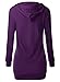 BAISHENGGT Women's Raglan Long Sleeve Tunic Sweatshirt Hoodie X-Large Purple