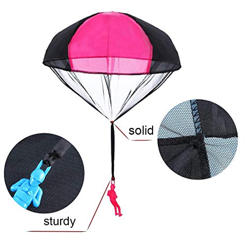 Huihui Decoration 7 Pieces Parachute Toys,Tangle Free Parachute Men Throwing Hand Throw Soldiers Toss It Up and Watching Landing Outdoor Parachute for Kids