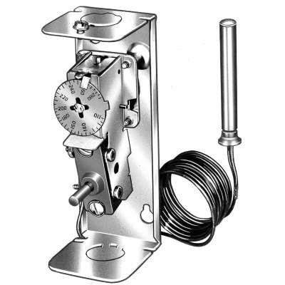 Honeywell High Limit Aquastat Controller with reset button - open view - L4008A1015/U L4008-3