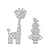 Singleluci Animal Set Cutting Dies Stencil Frame Metal Template DIY Paper Card 1 Pc (J)