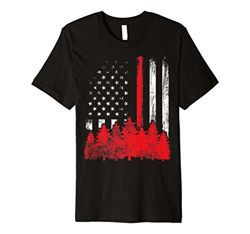 Thin Red Line American Flag Wildland Firefighter Shirts Gift