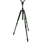 HUNTPAL Hunting Tripod Shooting Stick Gun Rifle Rest with Height Adjustment Center Column & Detachable Leg, Shotgun/Crossbow 19"-65" Shooting Stand Biopod Monopod