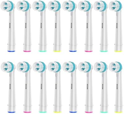 16 Têtes de Brossette de Rechange Ortho Care, Compatibles avec les Brosse a Dent Electrique Braun Oral B, Pour un Nettoyage Précis Autour des Dents et des Appareils Orthodontiques.