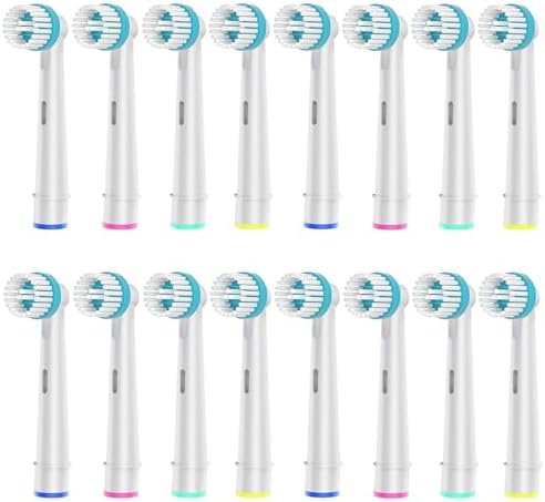 16 Têtes de Brossette de Rechange Ortho Care, Compatibles avec les Brosse a Dent Electrique Braun Oral B, Pour un Nettoyage Précis Autour des Dents et des Appareils Orthodontiques.