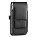 Mopaclle Galaxy S10 Holster Case, Galaxy S8 S9 S7 Edge Belt Clip Case, Premium Leather Case Cell Phone Pouch with ID Card Holder for Samsung Galaxy S20, Galaxy S10e (Fits with/Thin Case on) Black