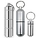 [3-Pack]3 Size Aluminum Alloy Chamber Keychain Pill Holder/Container for Men & Women ~ Holds Aspirin, Ibuprofen, Advil & Other Medication ~Waterproof & Ideal Pill Fob for Travel (L)
