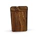 Raw Natural Wood Stash Box with Metal Rod and Cleaning Tool