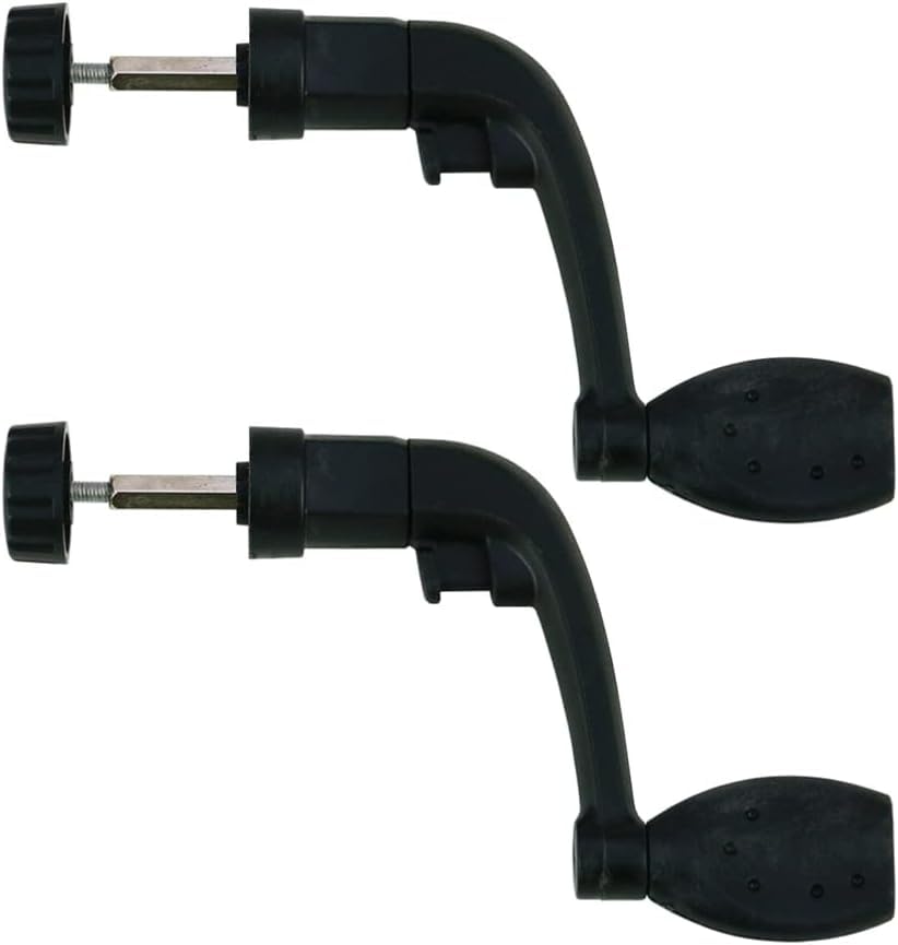 2Pcs Black Fishing Reel Handles Universal Fishing Reel Handles Replacement Grip Parts Reel Care Fishing Accessories