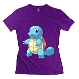 Jiuzhou Women's Tees Pokemon Squirtle S Purple