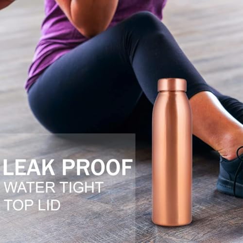 NORMAN JR. Gift Set of 3 Pure Copper Water Bottles (1L), Smooth Finish; Set of Ayurvedic Copper Bottles for Men and Women. Ideal for Father's Day, Mother's Day.