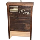Applewood Outdoor Made in USA- New 2020 Version! Premium Bat House, Pre-Finished, Ready to Install