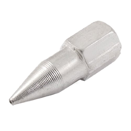 Silver Tone Grease Gun Coupler Conical Shaped Nipple Connector 9/25" Female Thread Hardware