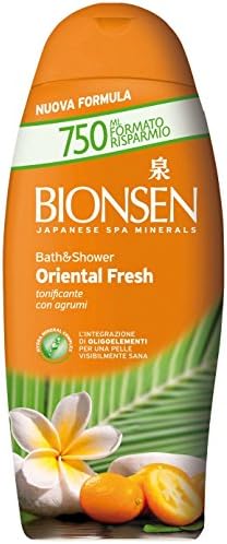 Bionsen: "Oriental Fresh" Bath&Shower Gel with Citrus and Hydra Mineral Complex 25.35 Fluid Ounce (750ml) Packages [ Italian Import ]