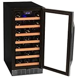 EdgeStar CWR301SZ 15 Inch Wide 30 Bottle Built-In Wine Cooler - Stainless Steel/Black