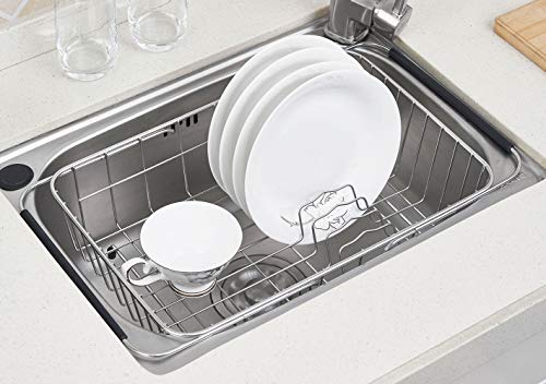 2 Adjustable+Stainless+Drainer+Counter+Rustproof