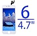 for iPhone 7 Screen Replacement White 4.7 inch, 3D Touch LCD Display & Touch Screen Digitizer Frame Assembly Set with Repair Tool Kit + Free Screen Protector