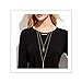 CEALXHENY 3PCS Gold Chain Necklaces for Women Bohemia Layered Bar Pendant Necklaces Set Y Necklaces for Summer Beach Vacation (B Gold)