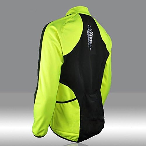 Unisex Cycling Bike outerwear Outdoor Sports Coat Breathable Long Sleeve Windproof Coat Jersey Green WPF03